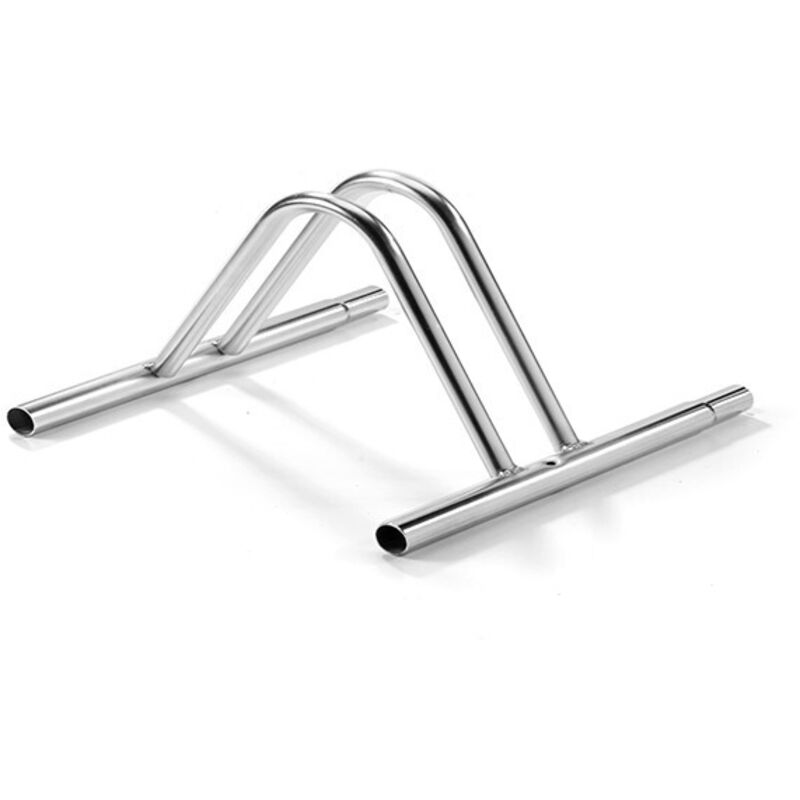 foto del prodotto andrys rastrelliera porta biciclette a terra 1 posto, con foro per fissaggio, con confica per collegare i porta biciclette, zincato, colore