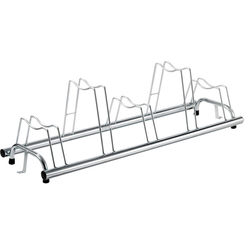 foto del prodotto andrys - rastrelliera porta biciclette a terra da esterni e interni 5 posti, posteggio alto e basso, anche per bici con freno a disco, con tappi in
