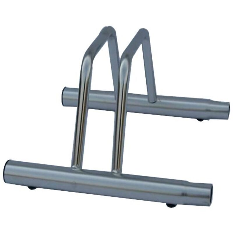 foto del prodotto andrys rastrelliera porta biciclette a terra, in acciaio inox, colore grigio, 42 x 38.5 x 26 cm, 1 posto