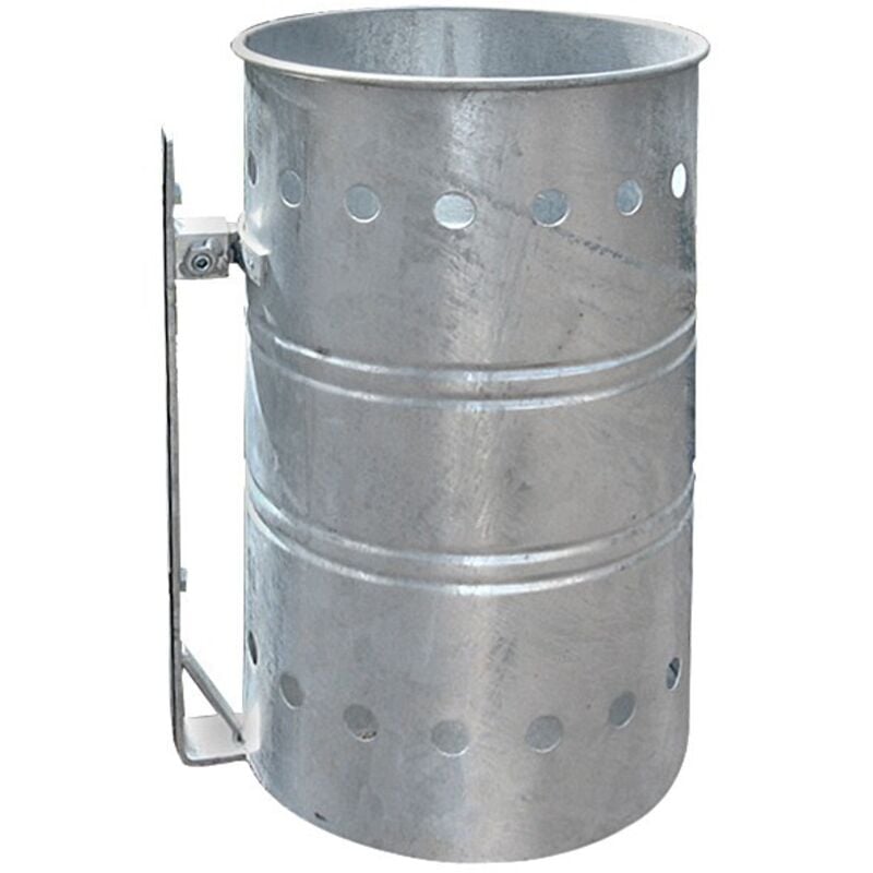 foto del prodotto andrys srl andrys cestino portarifiuti da esterno con staffa e cestino, appendibile, acciaio verniciato, 44 x 26 x 35 cm, colore nero colore 