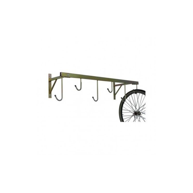 foto del prodotto andrys srl andrys porta biciclette a parete smontabile, con staffa di fissaggio e tubo frontale, con viti e tappi in pvc neri, in acciaio