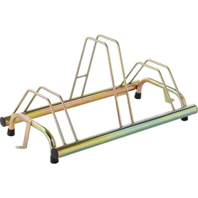 immagine 0 del prodotto andrys srl andrys rastrelliera porta biciclette a terra 4 posti con staffa di ancoraggio, con tappi in pvc neri, con posteggio alto e basso,