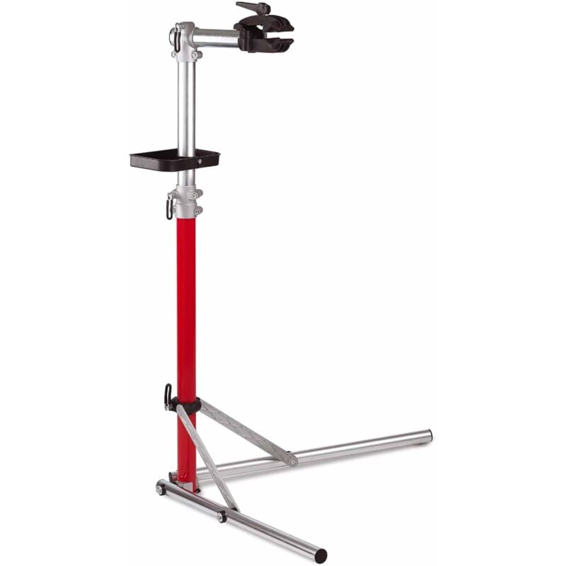 foto del prodotto andrys srl andrys supporto per biciclette a piedistallo per manutenzione e rimessaggio con altezza regolabile e gambe pieghevoli, morsa girevole