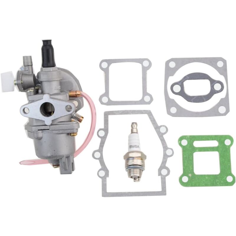 foto del prodotto andyou carburatore da 13 mm con guarnizione di ricambio per candela per moto a 2 tempi tascabili da 47 cc e 49 cc