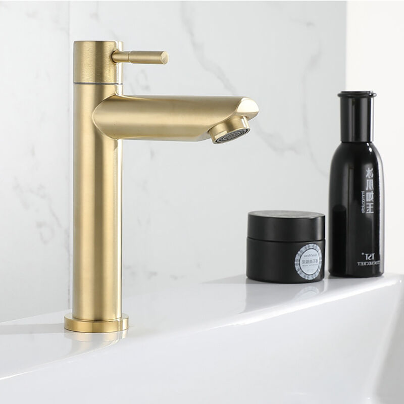 foto del prodotto andyou rubinetto per lavabo da bagno premium gold, acciaio inossidabile, tocco liscio, antispruzzo, facile installazione praticit ed eleganza