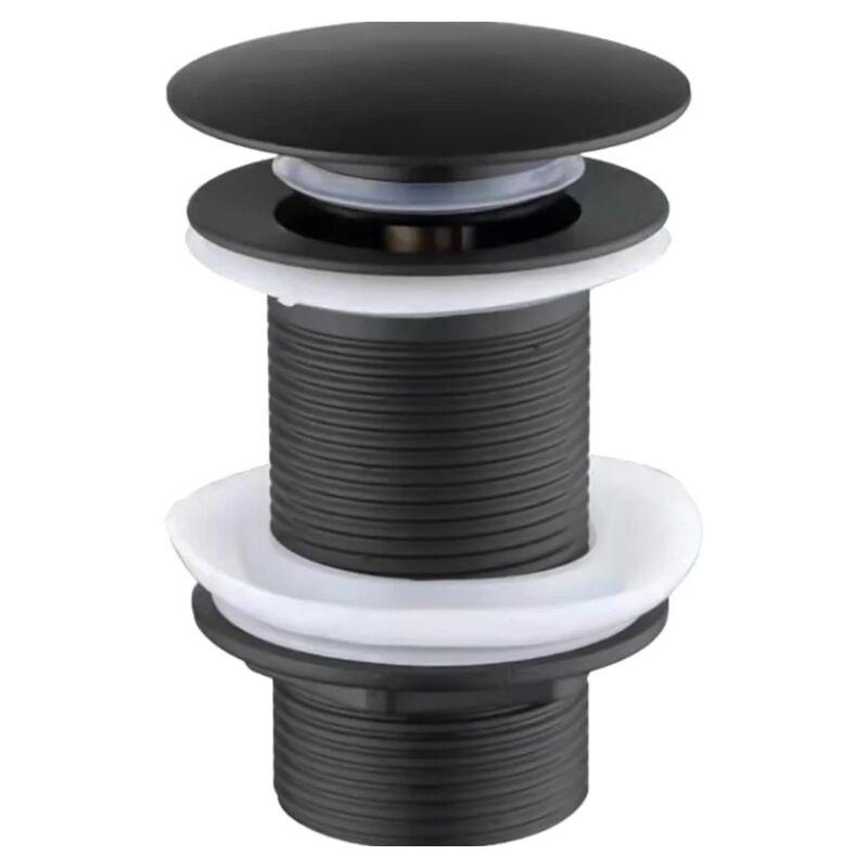 foto del prodotto andyou tappo di scarico premium, nero opaco, tappo di scarico clickwaste con serratura