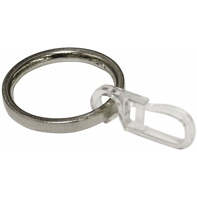 foto del prodotto anelli per tende, metallo, aspetto inox, 2.8x0.4, 6 unit gardinia