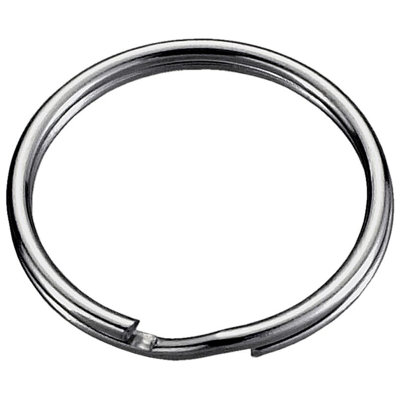 foto del prodotto anelli portachiavi 22 mm. in acciaio nichelato 10 pz.