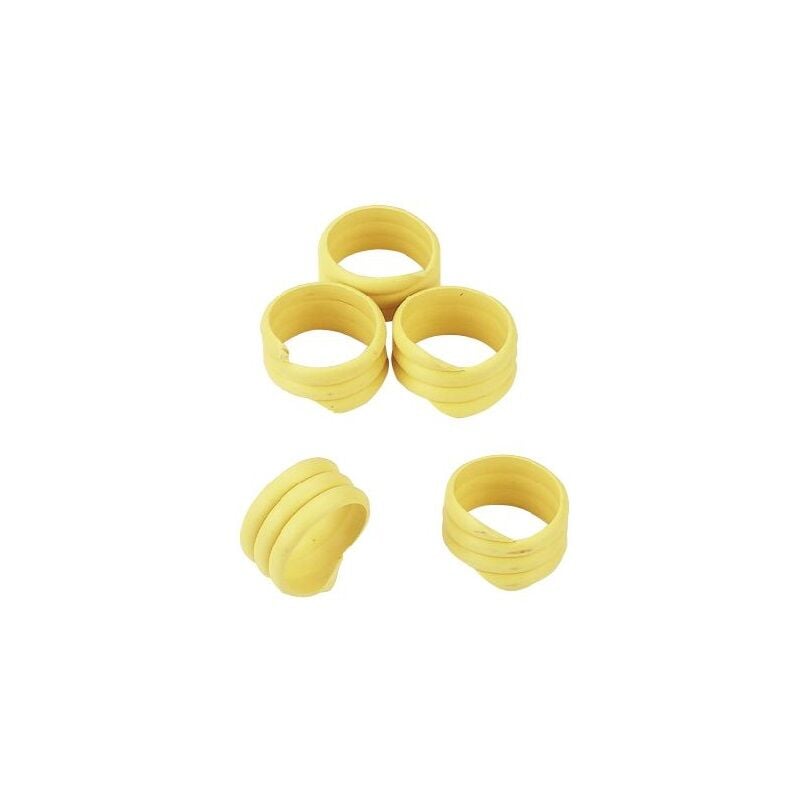 foto del prodotto anello a spirale kerbl per identificazione di polli, tacchini e phaisani, giallo, 16 mm, blister 20 unit 