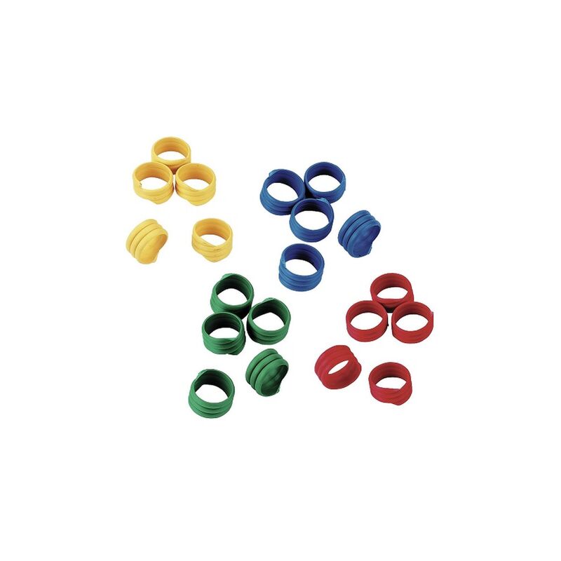 foto del prodotto anello a spirale kerbl per identificazione di polli, tacchini e phaisani, vari colori, 16 mm, contenitore 100 unit 