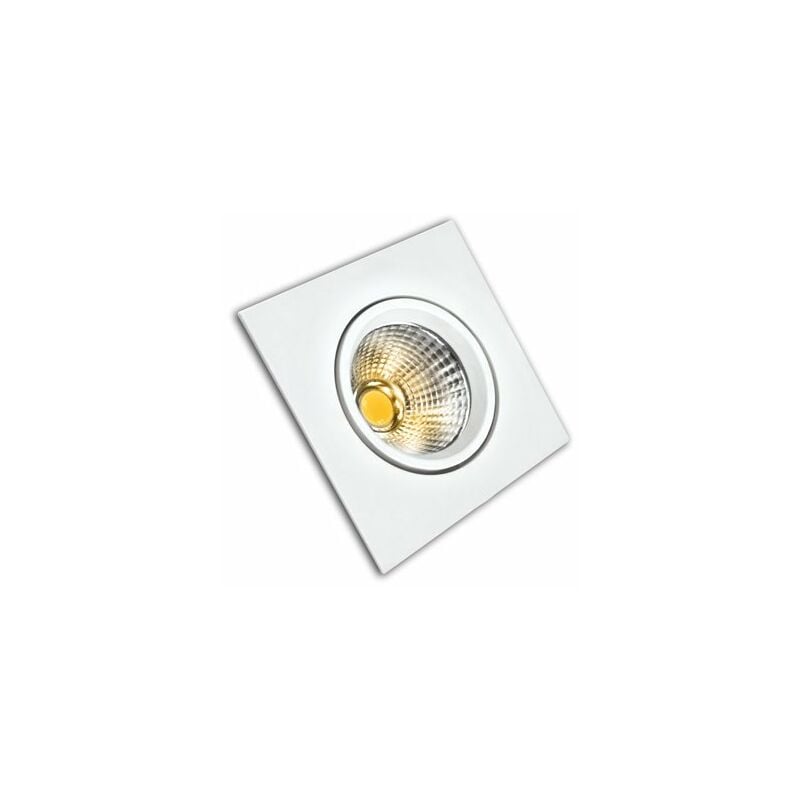 foto del prodotto anello basculante led quadrato matel bianco freddo da 5w