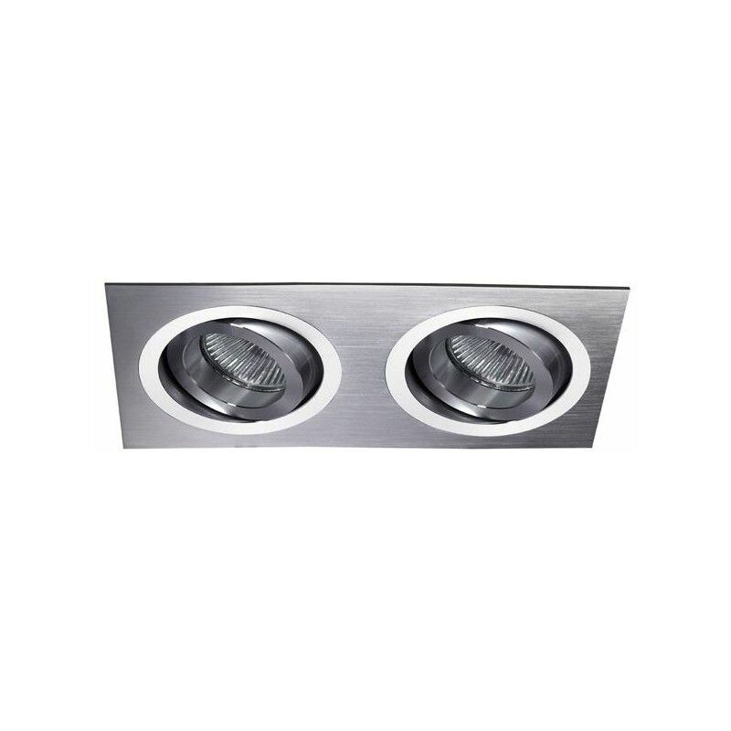 foto del prodotto anello da incasso in alluminio elio 2 luci cristalrecord 03 062 00 003