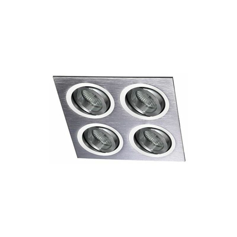 foto del prodotto anello da incasso in alluminio elio 4 luci cristalrecord 03 064 00 003