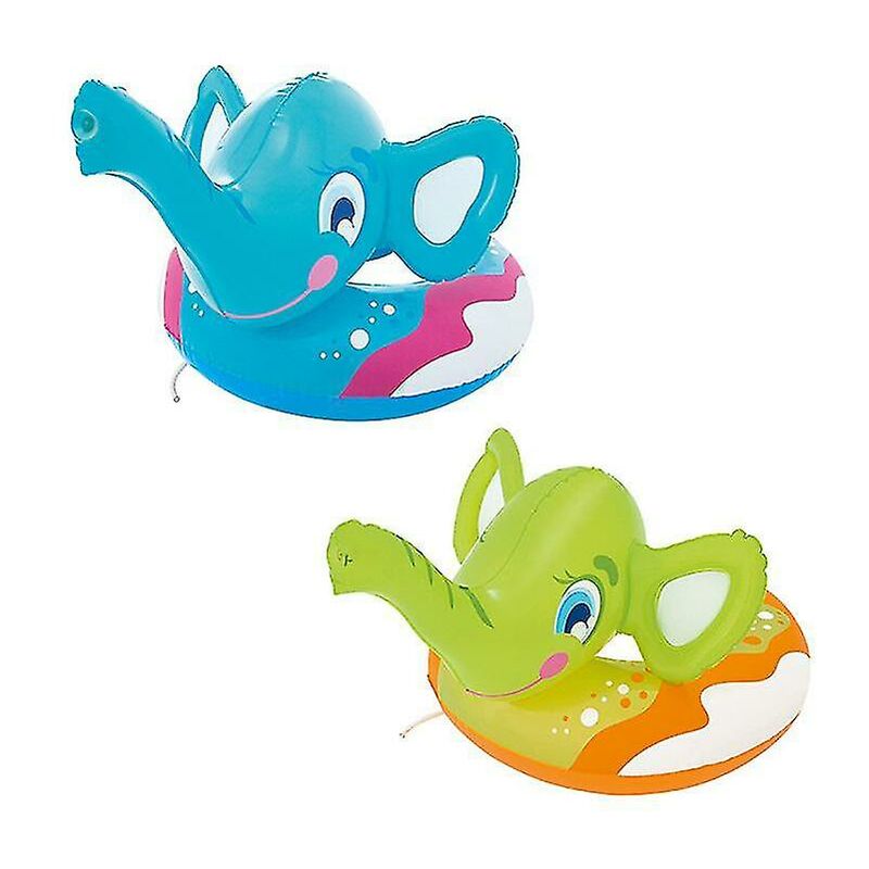 foto del prodotto anello da nuoto per bambini con getto d acqua per elefantino adatto per bracciali da nuoto da 3 a 6 anni anello da nuoto sotto le ascelle blue
