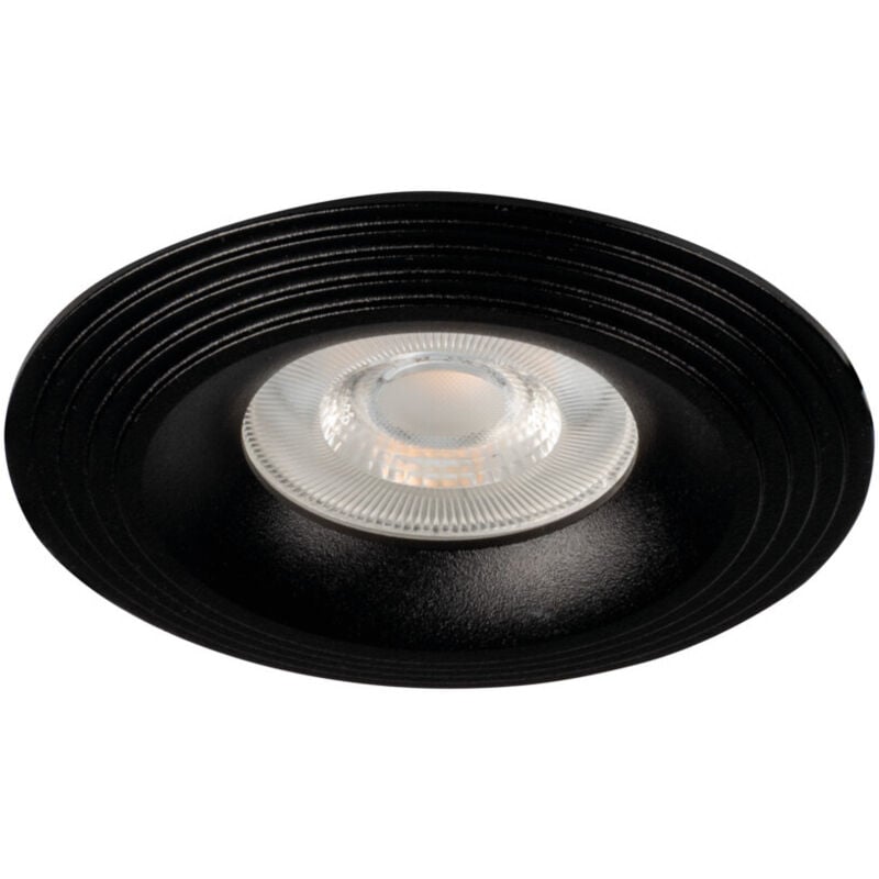 foto del prodotto anello decorativo spot inserito aluminio nero 97mm kanlux legno