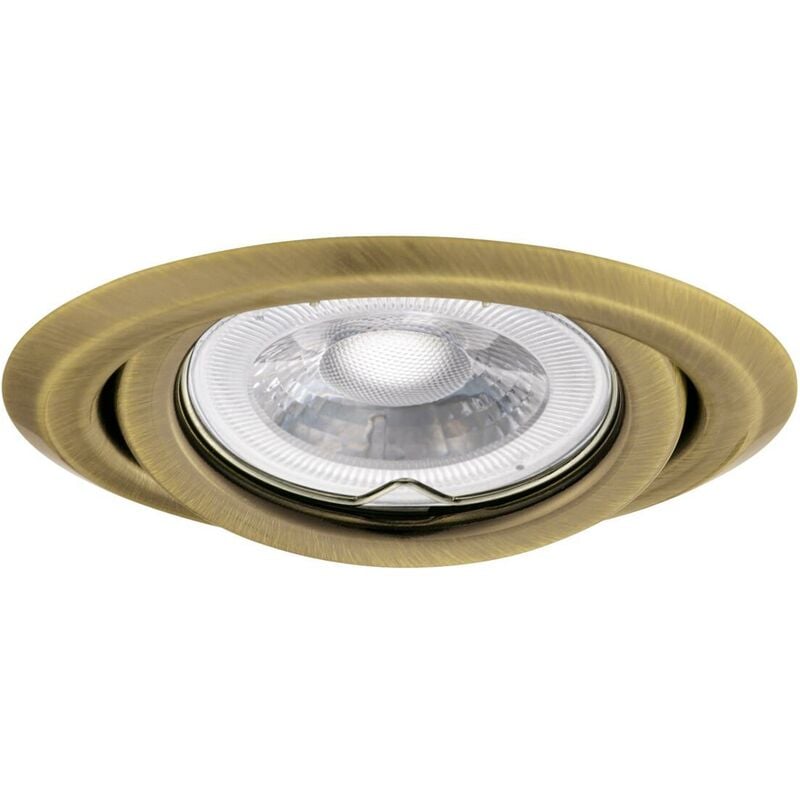 foto del prodotto anello decorativo spot insertibile - acciaio ottone mate - ø97mm - gu10/gx5.3