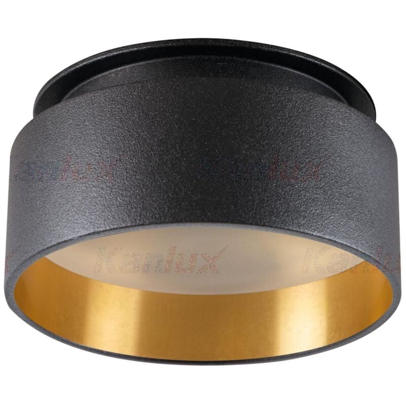 foto del prodotto anello decorativo spot insertibile alluminio nero oro 80mm govik
