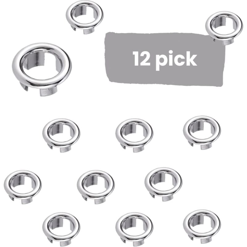 foto del prodotto anello di troppo pieno per lavello, 12 pezzi, anello di troppo pieno per lavello, copertura di troppo pieno per lavello, anelli di troppo pieno per