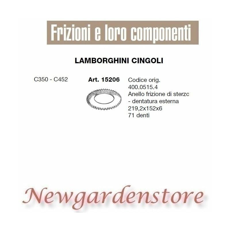 foto del prodotto anello frizione sterzo 71 denti trattore c350 c452 15206 lamborghini cingoli