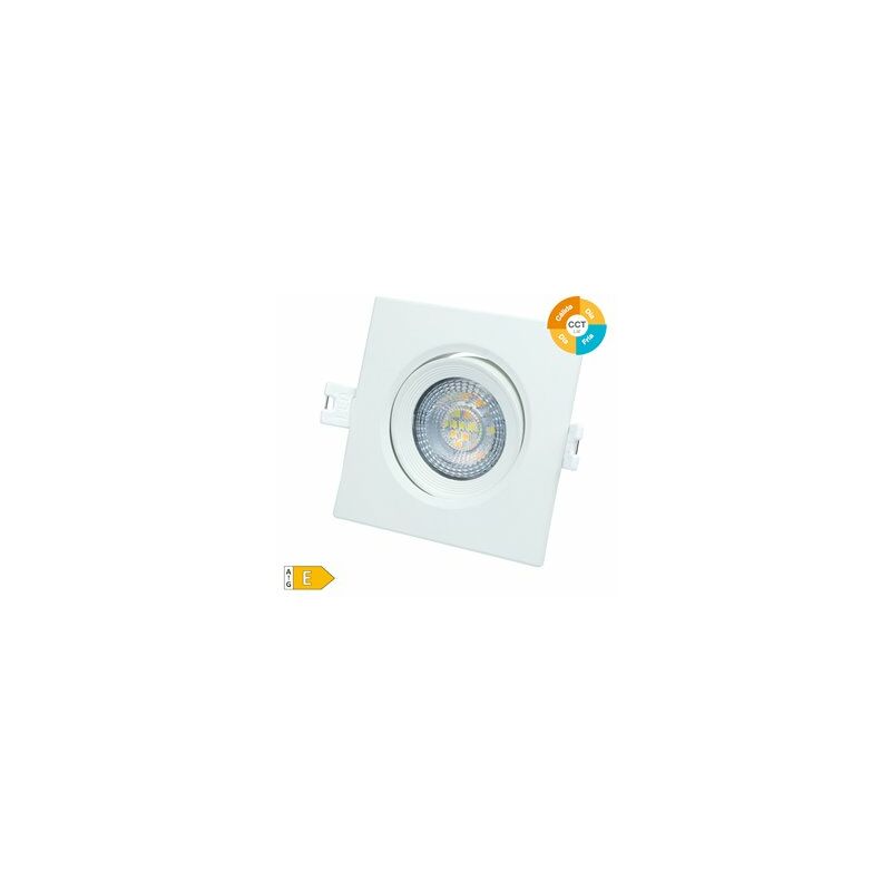 foto del prodotto anello incasso quadrato inclinabile led serie banok 7w 3000 4000 6500k bianco