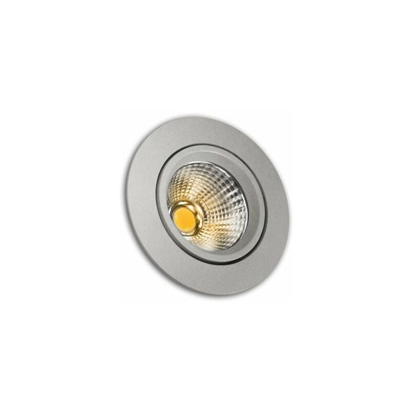 foto del prodotto anello inclinabile a led rotondo matel argento caldo da 5w