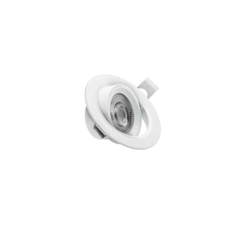 foto del prodotto anello led basculante tondo 7w 3cct 560lm ip20 9x3,8cm colore bianco