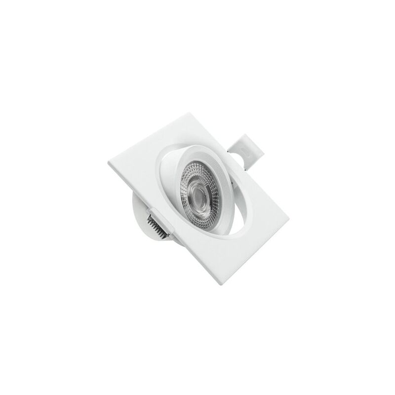 foto del prodotto anello led inclinabile con cornice 7w 3cct 560lm ip20 9x9x3,8cm colore bianco