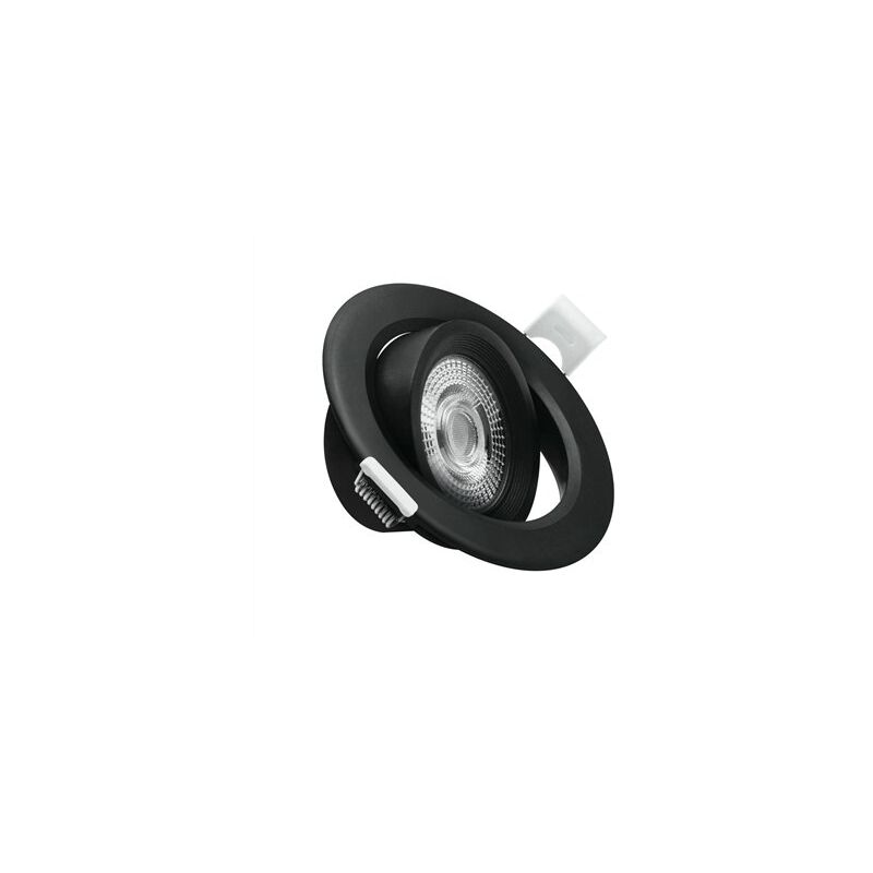 foto del prodotto anello led tondo inclinabile 7w 3cct 560lm ip20 9x3,8cm colore nero