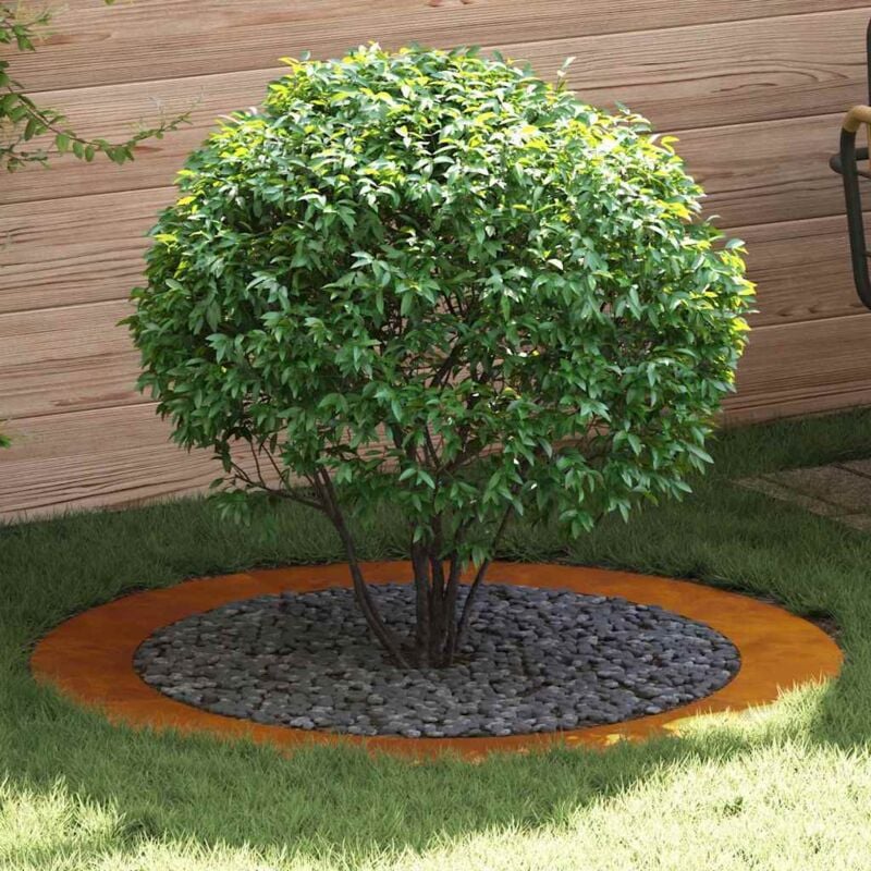 foto del prodotto anello per albero 5 pcs 90 120 cm in acciaio inossidabile. vidaxl