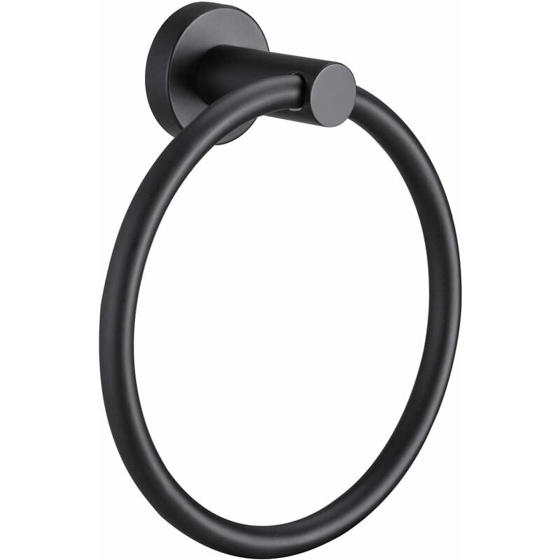 foto del prodotto anello per asciugamani, nichel spazzolato, porta asciugamani da cucina da parete per bagno 1 pezzo diametro nero 160 