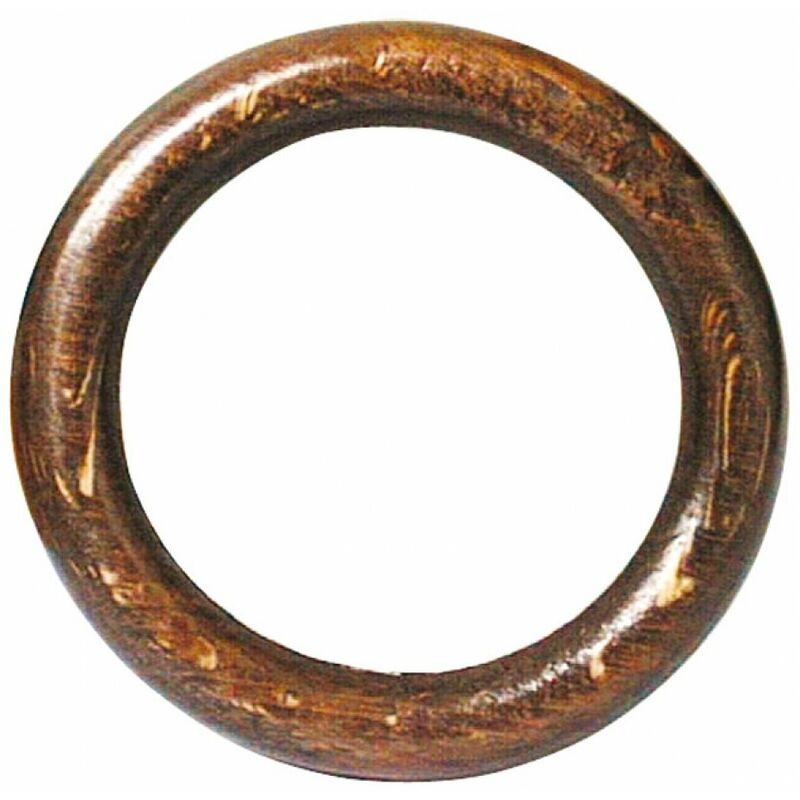 foto del prodotto anello per scorritenda in legno 100 pz col. noce mm. 70