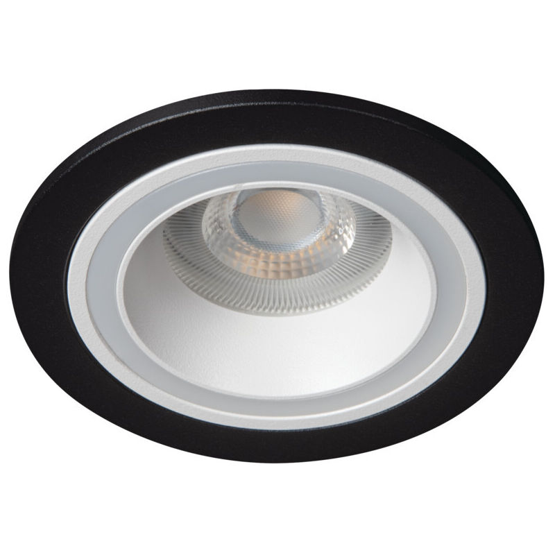 foto del prodotto anello per spot inseritibile aluminio bianco nero 90mm kanlux