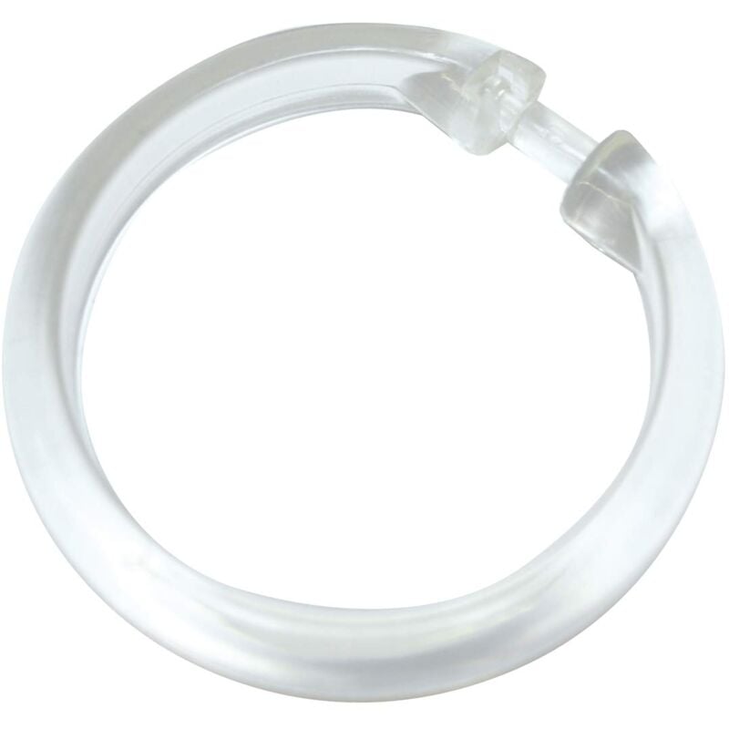 foto del prodotto anello per tende apribile, 10 pezzi, plastica, trasparente gardinia