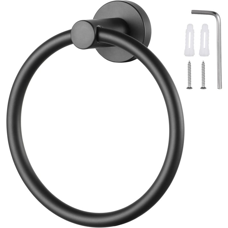 foto del prodotto anello portasciugamani in acciaio inox supporto da parete rotondo per bagno cucina camera da letto ecc.