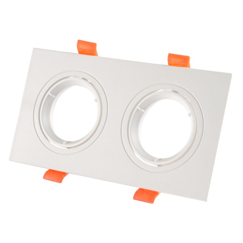 foto del prodotto anello quadrato orientabile per 2 lampadine gu10 cut 75x155mm gusci e cerchi jandei