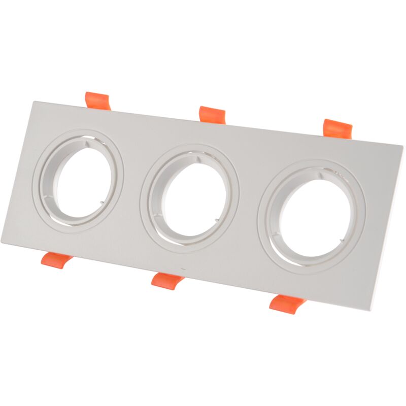 foto del prodotto anello quadrato orientabile per 3 lampadine gu10 cut 75x235mm caps y aros jandei