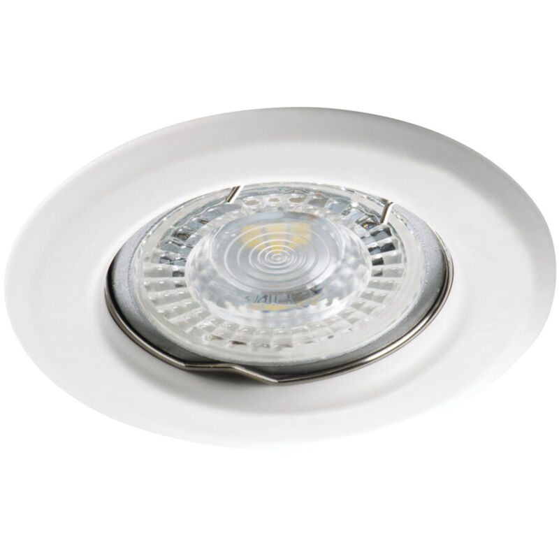foto del prodotto anello spot incastrabile acciaio bianco matt 83mm gu10 gx5.3