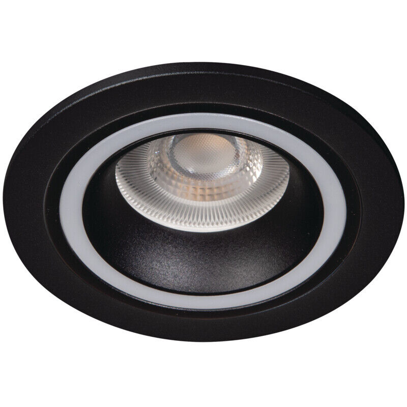 foto del prodotto anello spot incastrabile aluminio nero 90mm gu10 mr16 kanlux felino dso