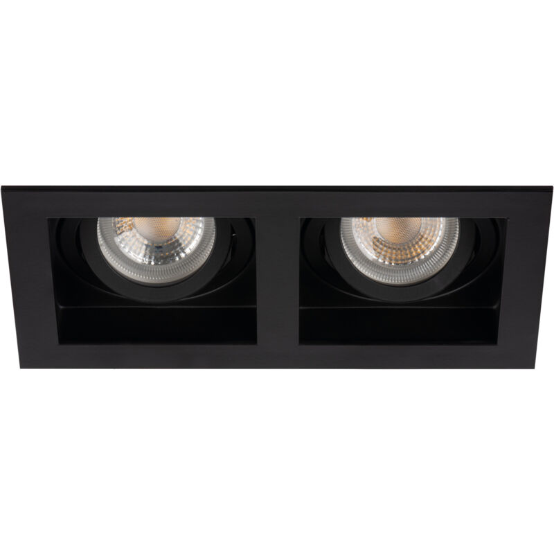 foto del prodotto anello spot incastrable nero alluminio rettangolare 2x10 kanlux aret