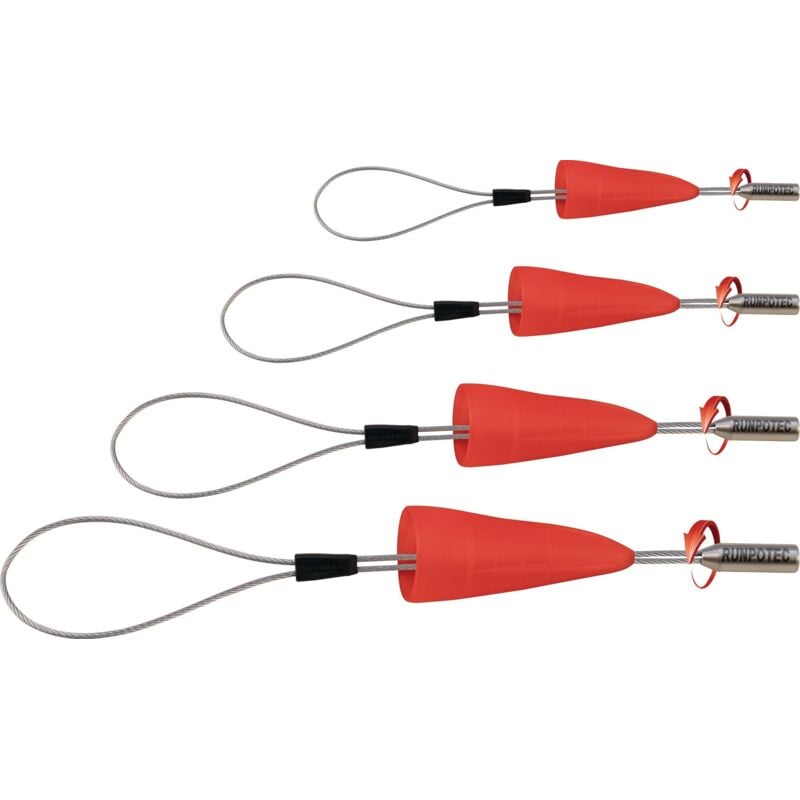 foto del prodotto anello tiracavo runpofix 4 pezzi con cappuccio protettivo e peso rtg d.6mm, set di 4 runpotec