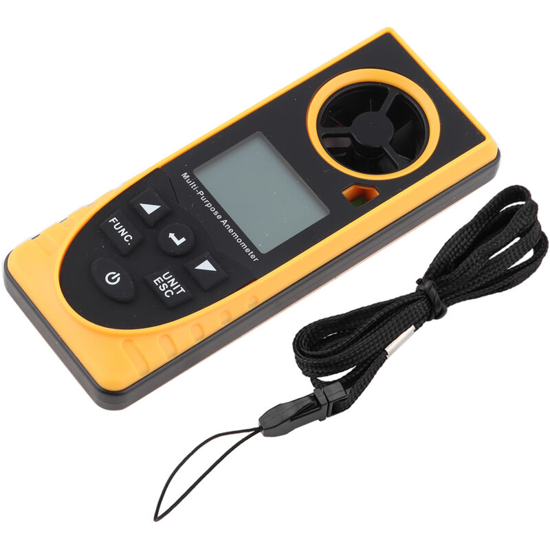foto del prodotto anemometro digitale multifunzione con display lcd gm8910, anemometro ad aria