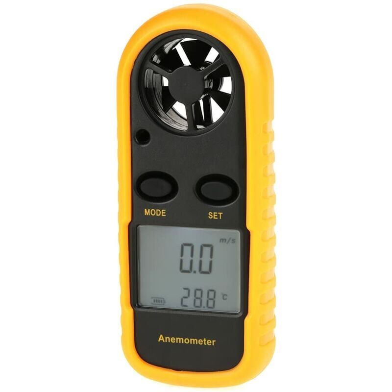 foto del prodotto anemometro digitale portatile con display lcd misuratore di velocit del vento con termometro digitale misuratore di velocit dell aria e velocit 