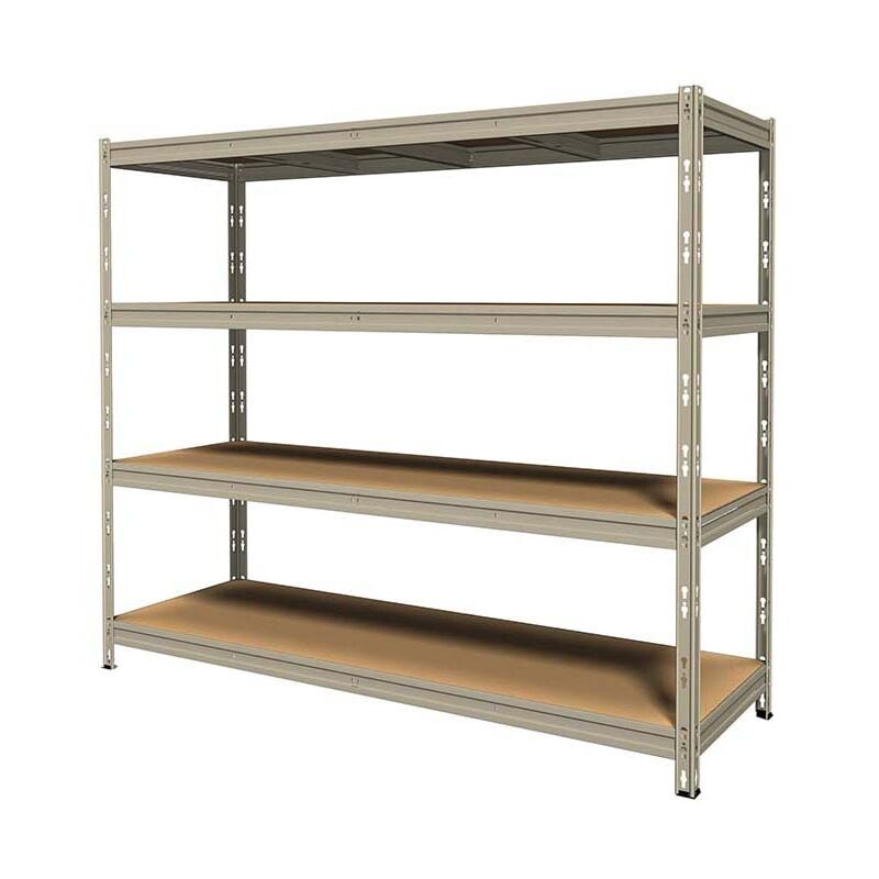 foto del prodotto anemos kit scaffale legno metallo, 4 ripiani