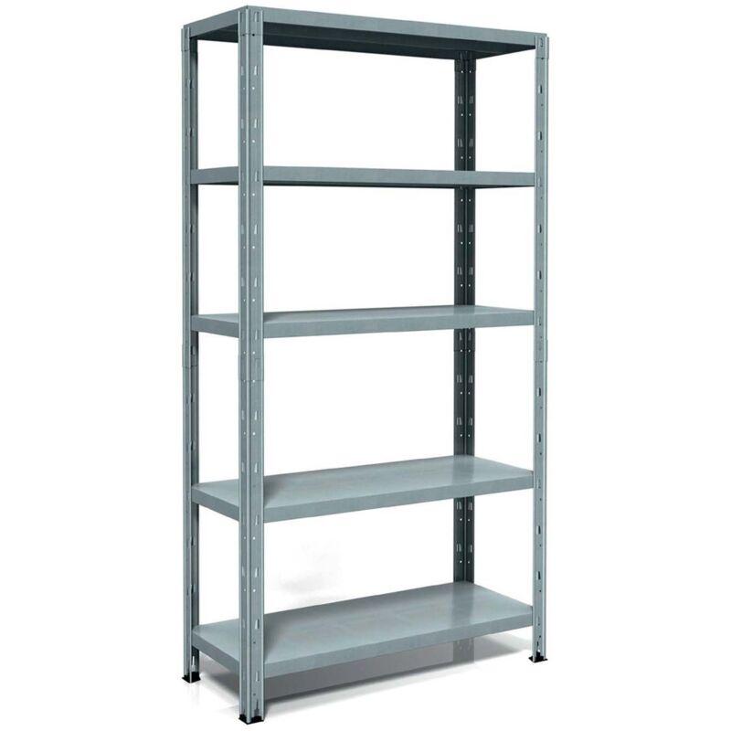 foto del prodotto anemos scaffale metallico ad incastro a 188 ripiani 100x40 h 188 cm colore zincato mod. firenze