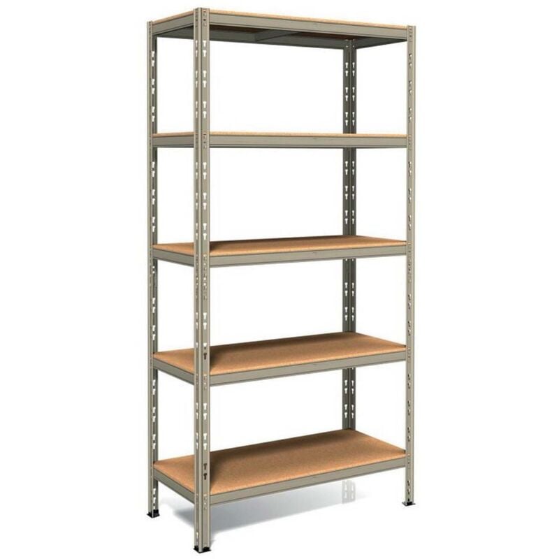 foto del prodotto anemos scaffale metallico ad incastro a 200 ripiani 120x50 h 200 cm colore zincato mod. pokerino