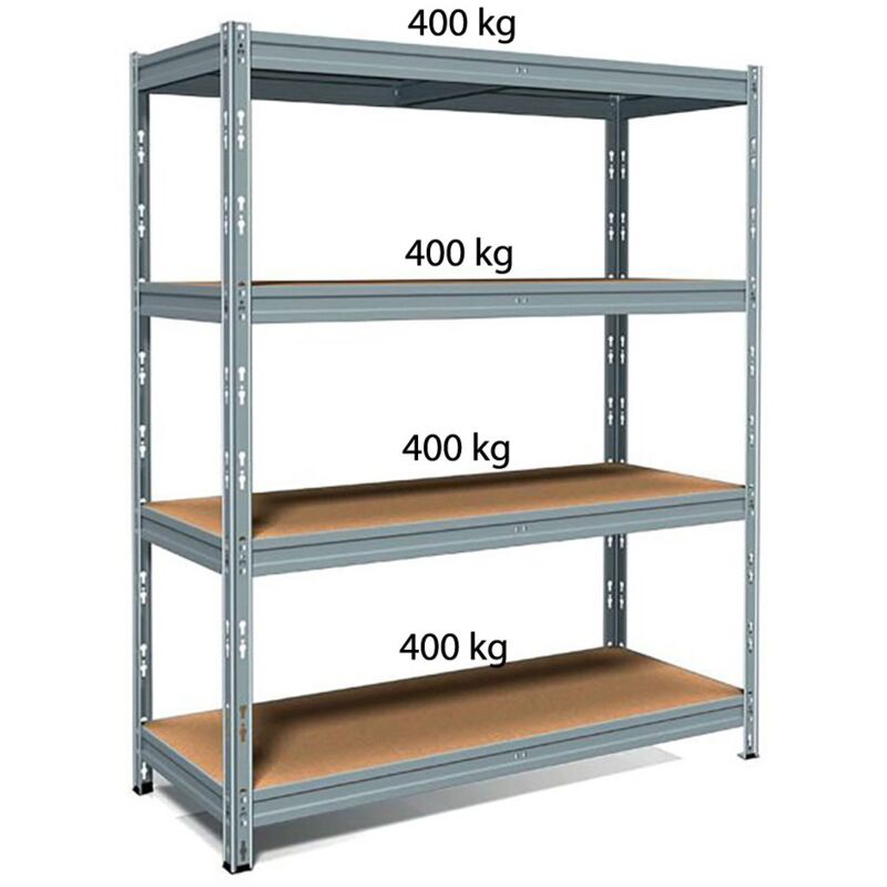 immagine 0 del prodotto anemos scaffali ad incastro in metallo 4 ripiani 120x50 scaffalatura rinforzata