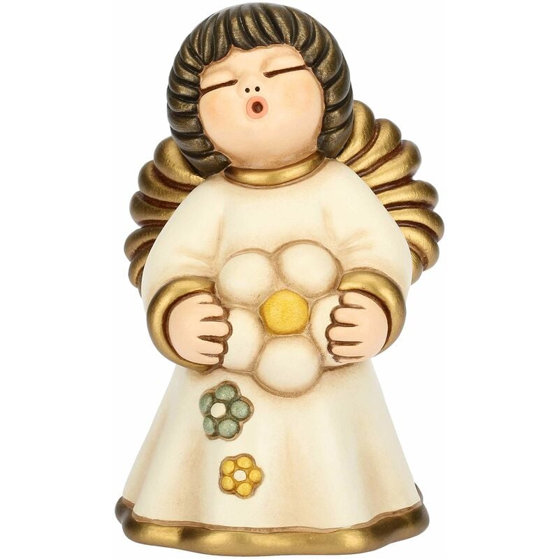 foto del prodotto angelo dell amicizia con fiore formato piccolo ceramica 11,5 cm h thun