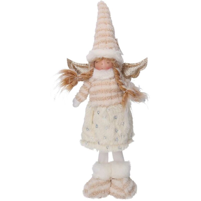 foto del prodotto angelo tessuto bianco oro cm20x10h45