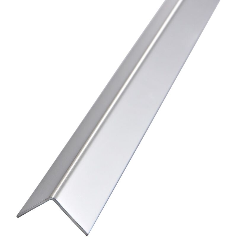 foto del prodotto angolare alluminio brillante cromo 10x10 mm sp. 1 mm barre 2 ml