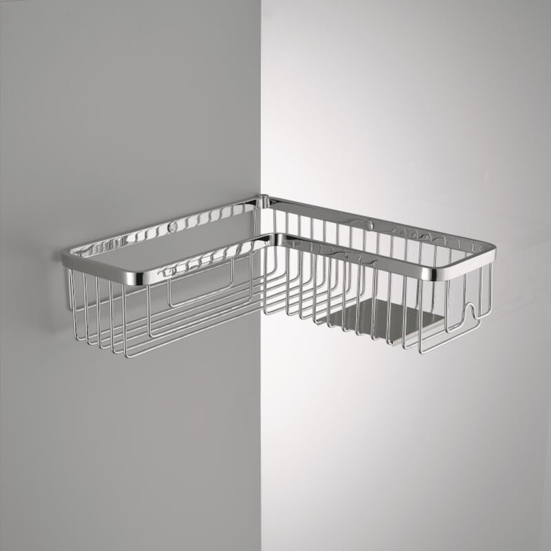 foto del prodotto angolare semplice con ripiano inox cromato codice prod b96140cr colombo design